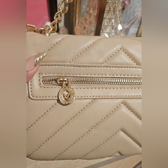 Valentino Orlandi Taupe Quilted Shoulder Bag - Picture 3 of 11